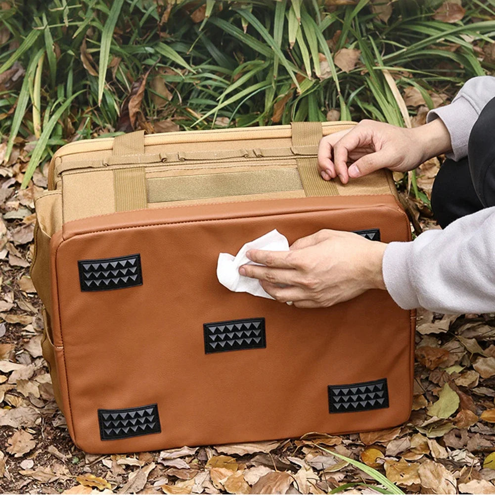 30L Camping Cooking Utensil Organizer Large Capacity Hard Picnic Storage Bag Detachable Multifunctional Utility Camping Supplies