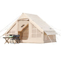 Inflatable Tents For Camping, 3-5 Person Easy Setup Blow Up Tent With Hand Pump, 300D Oxford 4 Season Glamping Tent With Stove Jack 2 Doors & 2 Mesh Windows, Storage Bag Included For Easy Taking